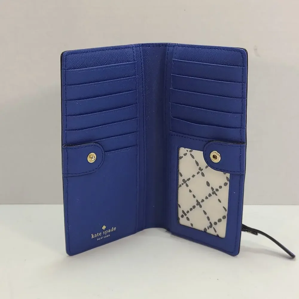 Kate Spade New York Leather Bifold Leather Wallet Blue